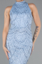Robe De Soirée Longue Bleu clair ABU4791