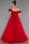 Robe de Soirée Longue Rouge ABU5432