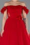 Robe de Soirée Longue Rouge ABU5432