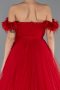Robe de Soirée Longue Rouge ABU5432