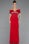 Robe de Soirée Longue Rouge ABU5440