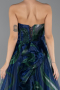 Robe de Soirée Longue Bleu Marine ABU5441