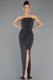 Robe de Soirée Longue Noir-Argent ABU5445