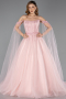 Robe De Fiançailles Grande Taille Longue Poudre ABU5470