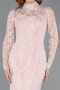 Robes De Soirée Grande Taille Longue Dantelle Poudre ABU5473