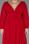 Robe Grande Taille Longue Mousseline Rouge ABU1988