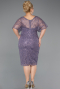 Robe De Invitation Grande Taille Midi Lavande ABK2372
