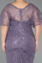 Robe De Invitation Grande Taille Midi Lavande ABK2372
