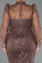 Robe De Fiançailles Grande Taille Longue Brun ABU4527