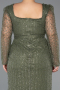 Robe de Soirée Grande Taille Longue Perlé Kaki ABU5433