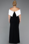 Robe De Soirée Grande Taille Longue Noir-Blanc ABU3945