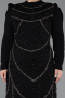 Robe Hijab Grande Taille Longue Noir ABU5411