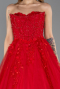 Robe De Fiançailles Grande Taille Longue Rouge ABU5468