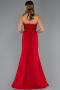 Robe de Soirée Longue Rouge ABU5476