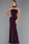 Robe de Soirée Longue Violet Foncé ABU5476