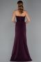 Robe de Soirée Longue Violet Foncé ABU5476