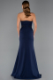 Robe de Soirée Longue Bleu Marine ABU5476