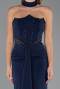 Robe de Soirée Longue Bleu Marine ABU5476