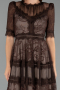 Tenue De Soirée Dantelle Midi Brun ABK1388