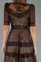 Tenue De Soirée Dantelle Midi Brun ABK1388