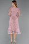 Robe de Cérémonie Midi Perlé Poudre ABK2469