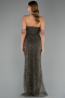 Robe de Soirée Longue Perlé Kaki ABU5477