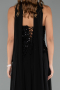 Robe de Soirée Longue Mousseline Noir ABU5486