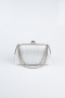 Sac de Soirée Luxe Coupe Au Laser Argent SH860