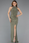 Robe De Soirée Longue Kaki ABU5422