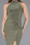 Robe De Soirée Longue Kaki ABU5422