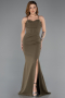 Robe de Soirée Longue Kaki ABU5506