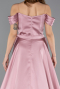 Robe de Soirée Longue Satin Poudre ABU5507