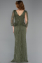 Robe de Soirée Longue Pierreux Kaki ABU5475