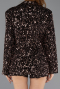 Tenue de Soirée Courte Velours à Paillettes Cuivre ABK2478