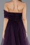 Robe de Soirée Longue Violet Foncé ABU5528