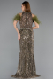 Robe de Soirée Longue Kaki ABU5538
