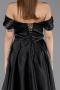 Robe de Soirée Longue Satin Noir ABU5530