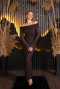Robe De Soirée Midi Dantelle Brun ABK2488