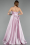 Robe de Soirée Longue Satin Poudre ABU5541
