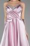 Robe de Soirée Longue Satin Poudre ABU5541