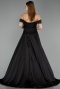 Robe de Soirée Longue Perlé Noir ABU5542