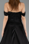 Robe de Soirée Longue Perlé Noir ABU5542