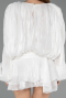 Tenue de Soirée Mini Mousseline Blanc ABK2499