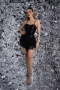 Tenue de Soirée Mini Satin Noir ABK2497