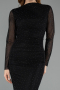 Robe de Cérémonie Midi Pierreux Noir ABK2492