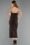 Robe De Soirée Midi Brun ABK2495