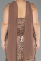 Robe De Soirée Grande Taille Longue Perlé Cuivre ABU5495