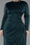 Robe Hijab Grande Taille Longue Émeraude ABU5502
