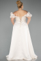 Robe De Soirée Grande Taille Perlé Longue Beige ABU5155