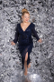 Robe De Invitation Grande Taille Midi Bleu Marine ABK1956